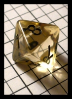Dice : Dice - 8D - Clear Transparent with Black Numerals Unknowm mfg